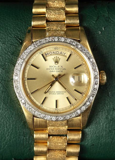 rolex perpetual 18 k gold and diamant|rolex day date watch.